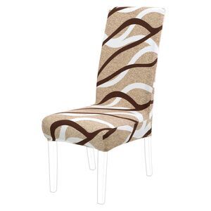 Dining Chair Cover Stretch Chair Protector Chair Seat Cover String Pattern